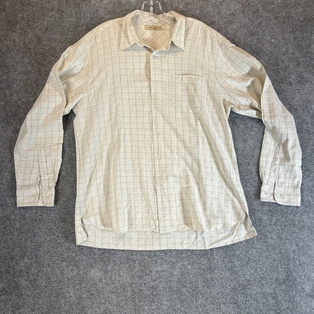 Tommy‎ Bahama Button Up Dress Shirt Mens Checkered Size XL